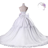 DATE A LIVE Cosplay Costume Tokisaki Kurumi White Wedding Dress Adult Female Halloween Carnival Costume