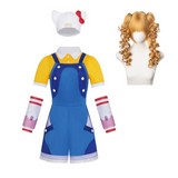 Overwatch OW Juno Women Hello Kitty Blue Outfit Adult Female Halloween Carnival Costume