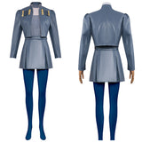 Descendants Cosplay Costume Chloe Charming Gray Outfit Adult Female Halloween Carnival Costume