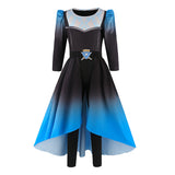 Descendants Cosplay Costume Chloe Charming Kids Children Black and Blue Dress Halloween Carnival Costume