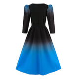 Descendants Cosplay Costume Chloe Charming Kids Children Black and Blue Dress Halloween Carnival Costume
