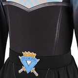 Descendants Cosplay Costume Chloe Charming Kids Children Black and Blue Dress Halloween Carnival Costume