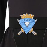 Descendants Cosplay Costume Chloe Charming Kids Children Black and Blue Dress Halloween Carnival Costume