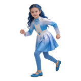Descendants Cosplay Costume Evie Blue Dress Kids Children Halloween Carnival Costume