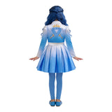 Descendants Cosplay Costume Evie Blue Dress Kids Children Halloween Carnival Costume