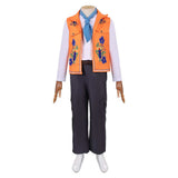 Descendants Cosplay Costume Luis Madrigal Orange Outfit Kids Children Halloween Carnival Costume
