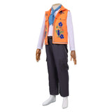 Descendants Cosplay Costume Luis Madrigal Orange Outfit Kids Children Halloween Carnival Costume