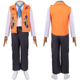 Descendants Cosplay Costume Luis Madrigal Orange Outfit Kids Children Halloween Carnival Costume