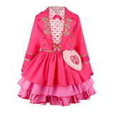 Descendants Cosplay Costume Pink Kids Children Pink Dress Halloween Carnival Costume