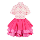 Descendants Cosplay Costume Pink Kids Children Pink Dress Halloween Carnival Costume