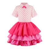 Descendants Cosplay Costume Pink Kids Children Pink Dress Halloween Carnival Costume
