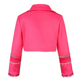 Descendants Cosplay Costume Pink Kids Children Pink Dress Halloween Carnival Costume