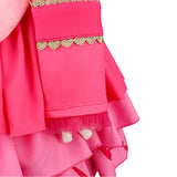 Descendants Cosplay Costume Pink Kids Children Pink Dress Halloween Carnival Costume