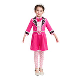 Descendants Cosplay Costume Pink Kids Children Pink Pantsuit Halloween Carnival Costume