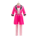 Descendants Cosplay Costume Pink Kids Children Pink Pantsuit Halloween Carnival Costume