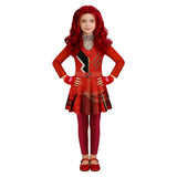 Descendants Cosplay Costume Red Kids Children Red Outfit Halloween Carnival Costume