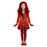 Descendants Cosplay Costume Red Kids Children Red Outfit Halloween Carnival Costume