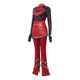 Descendants Cosplay Costume Red Red Polka Dot Top Set Adult Female Halloween Carnival Costume