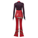 Descendants Cosplay Costume Red Red Polka Dot Top Set Adult Female Halloween Carnival Costume