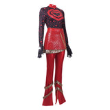 Descendants Cosplay Costume Red Red Polka Dot Top Set Adult Female Halloween Carnival Costume