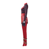Descendants Cosplay Costume Red Red Polka Dot Top Set Adult Female Halloween Carnival Costume