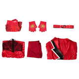 Descendants Cosplay Costume Red Women Red Leather Suit Adult Female Halloween Carnival Costume