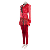 Descendants Cosplay Costume Red Women Red Leather Suit Adult Female Halloween Carnival Costume