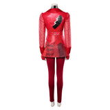 Descendants Cosplay Costume Red Women Red Leather Suit Adult Female Halloween Carnival Costume