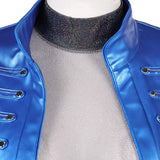 Descendants: Wicked Wonderland Cosplay Costume Chloe Blue Leather Outfit Adult Female Halloween Carnival Costume