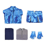 Descendants: Wicked Wonderland Cosplay Costume Chloe Blue Leather Outfit Adult Female Halloween Carnival Costume