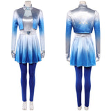 Descendants: Wicked Wonderland Cosplay Costume Chloe Blue Outfit Adult Female Halloween Carnival Costume