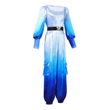 Descendants: Wicked Wonderland Cosplay Costume Chloe Charming Blue Jumpsuit Adult Female Halloween Carnival Costume