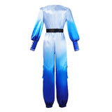 Descendants: Wicked Wonderland Cosplay Costume Chloe Charming Blue Jumpsuit Adult Female Halloween Carnival Costume