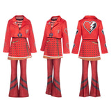 Descendants: Wicked Wonderland Cosplay Costume Red Kids Children Red Flared Pants Suit  Halloween Carnival Costume