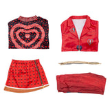 Descendants: Wicked Wonderland Cosplay Costume Red Kids Children Red Flared Pants Suit  Halloween Carnival Costume