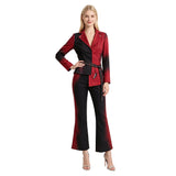 Descendants: Wicked Wonderland Cosplay Costume Red Red and Black Suit Adult Female Halloween Carnival Costume