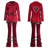 Descendants: Wicked Wonderland Cosplay Costume Red Red Heart-print Outfit Adult Female Halloween Carnival Costume