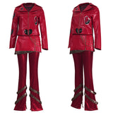 Descendants: Wicked Wonderland Cosplay Costume Red Red Heart-print Outfit Adult Female Halloween Carnival Costume