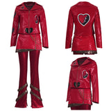 Descendants: Wicked Wonderland Cosplay Costume Red Red Heart-print Outfit Adult Female Halloween Carnival Costume