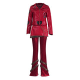 Descendants: Wicked Wonderland Cosplay Costume Red Red Heart-print Outfit Adult Female Halloween Carnival Costume
