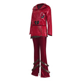 Descendants: Wicked Wonderland Cosplay Costume Red Red Heart-print Outfit Adult Female Halloween Carnival Costume