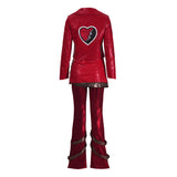 Descendants: Wicked Wonderland Cosplay Costume Red Red Heart-print Outfit Adult Female Halloween Carnival Costume
