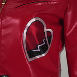 Descendants: Wicked Wonderland Cosplay Costume Red Red Heart-print Outfit Adult Female Halloween Carnival Costume