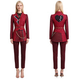 Descendants: Wicked Wonderland Cosplay Costume Red Red Uniform Adult Female Halloween Carnival Costume