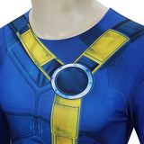 Doomsday Cosplay Costume Cyclops  Blue Jumpsuit Adult Male Halloween Carnival Costume