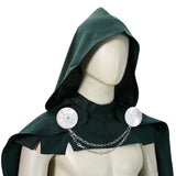 Doomsday Cosplay Costume Dr.Doom Green Cloak Adult Male Halloween Carnival Costume