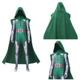 Doomsday Cosplay Costume Dr.Doom Green Jumpsuit Adult Male Halloween Carnival Costume