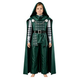 Doomsday Cosplay Costume Dr.Doom Kids Children Green Outfit Halloween Carnival Costume
