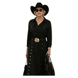 Dutton Ranch Cosplay Costume Beulah Women Black Outfit Adult Female Halloween Carnival Costume
