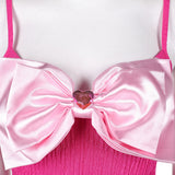 Elle Cosplay Costume Woods Pink Dress Adult Female Halloween Carnival Costume